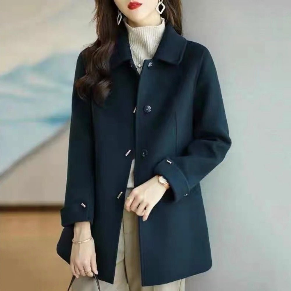 シルバーパーツスタンドカラ―コート|オフィスカジュアル レディース 通販【ミレジェネ】