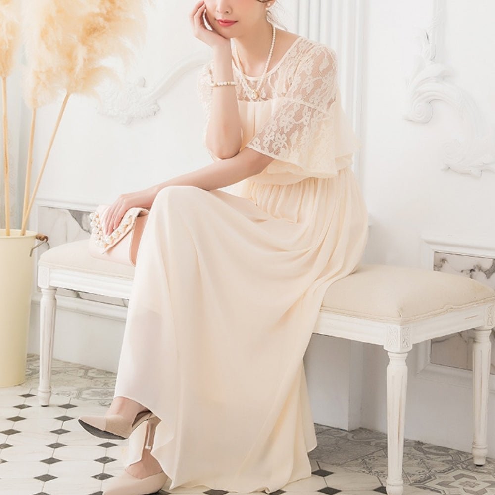 レース切り替えワンピース|オフィスカジュアル レディース 通販【ミレジェネ】