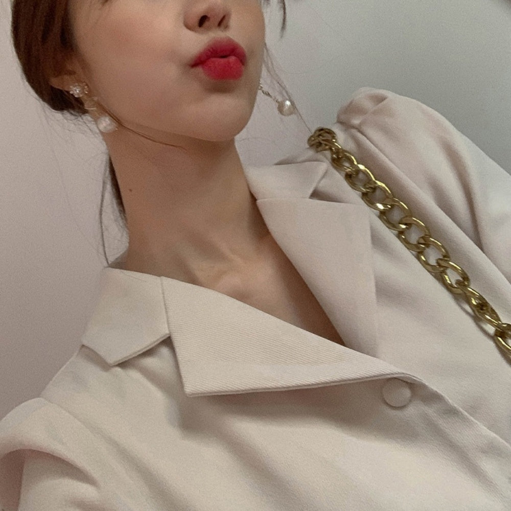 スーツカラーベルト付きワンピース|オフィスカジュアル レディース 通販【ミレジェネ】