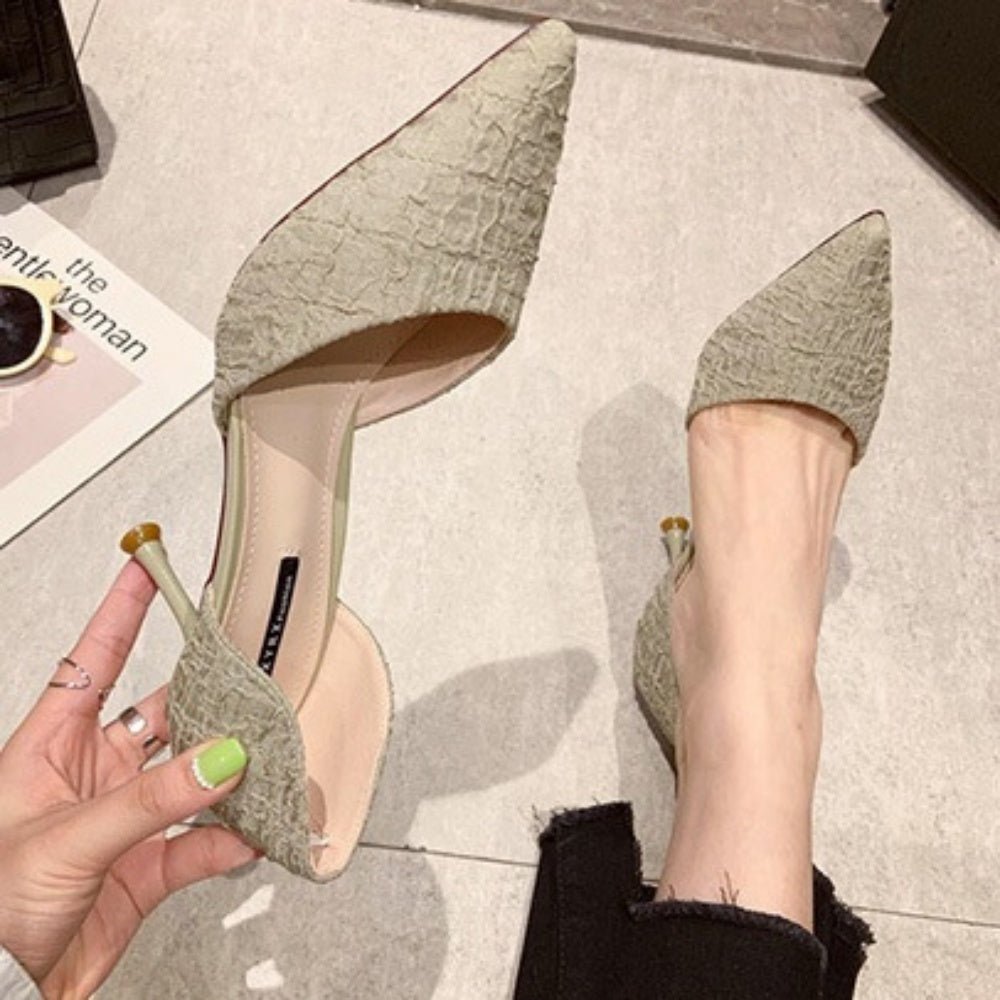 ツイード風セパレートパンプス|オフィスカジュアル レディース 通販【ミレジェネ】