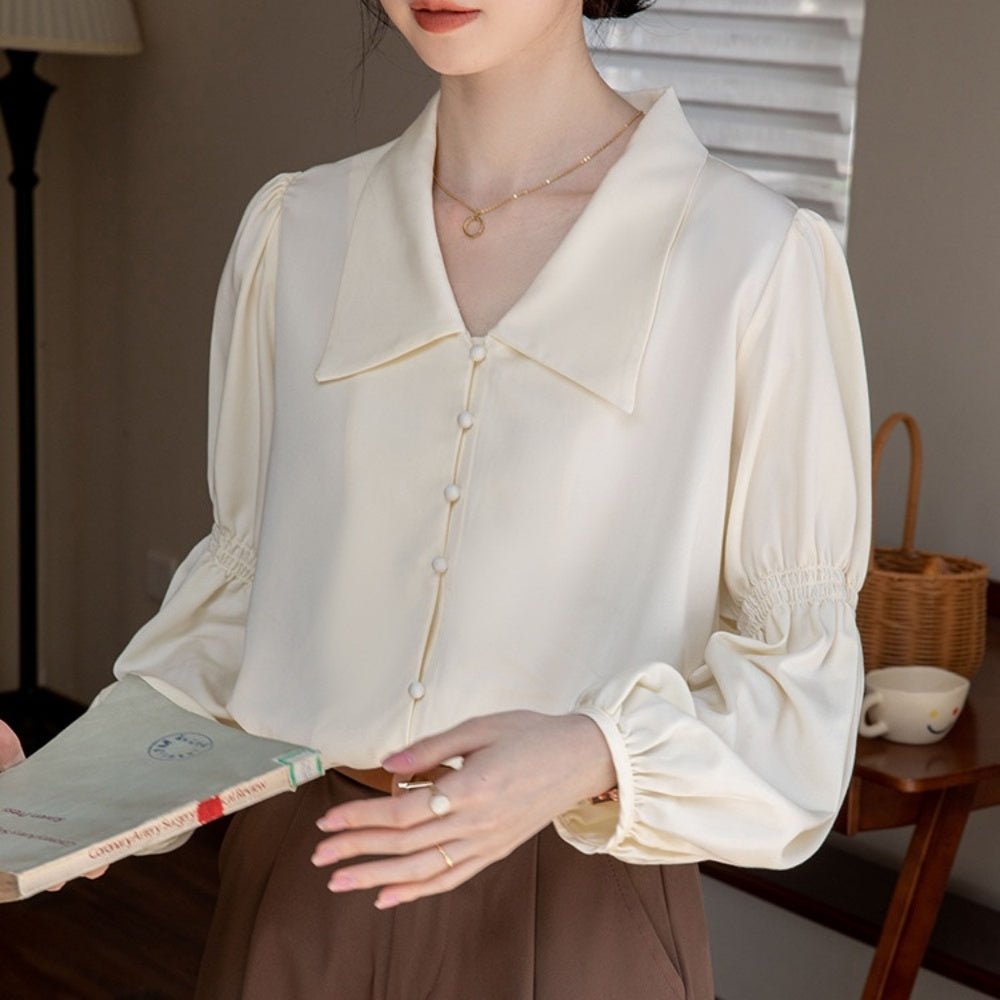 袖シャーリングソフトブラウス|オフィスカジュアル レディース 通販【ミレジェネ】