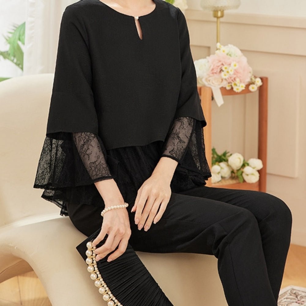 ペプラムオーガンジーセットアップ|オフィスカジュアル レディース 通販【ミレジェネ】