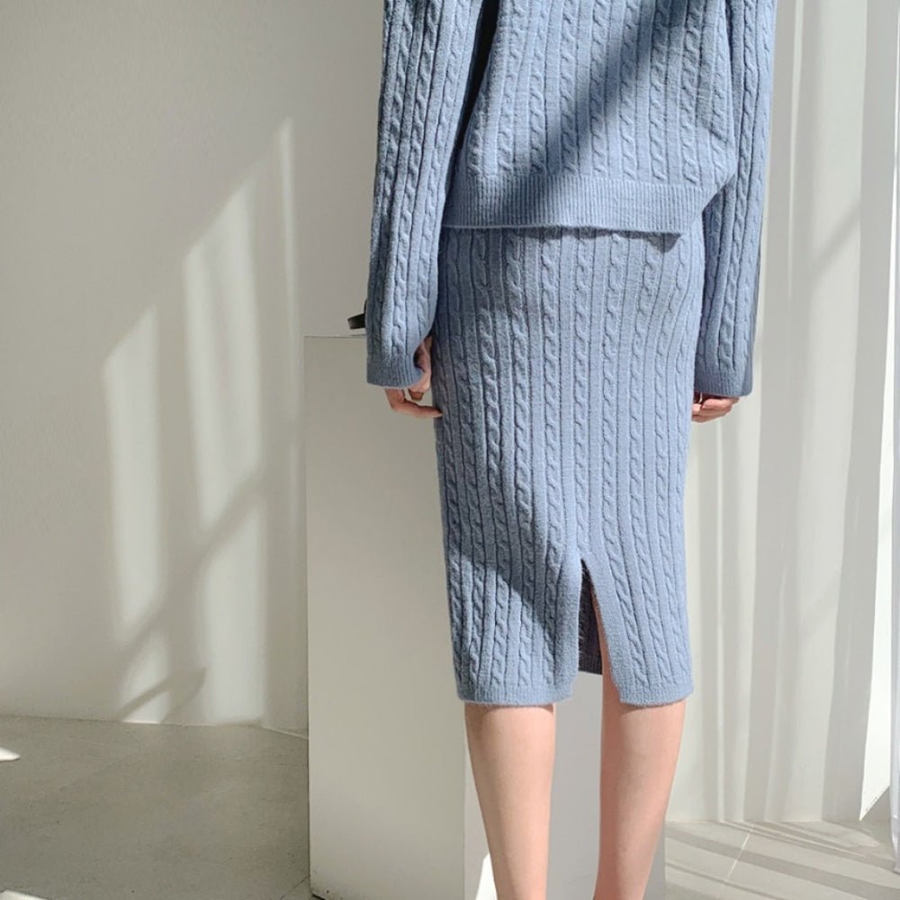 ケーブルニットセットアップ|オフィスカジュアル レディース 通販【ミレジェネ】