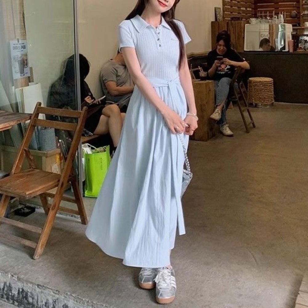 ポロドッキング半袖ワンピース|オフィスカジュアル レディース 通販【ミレジェネ】