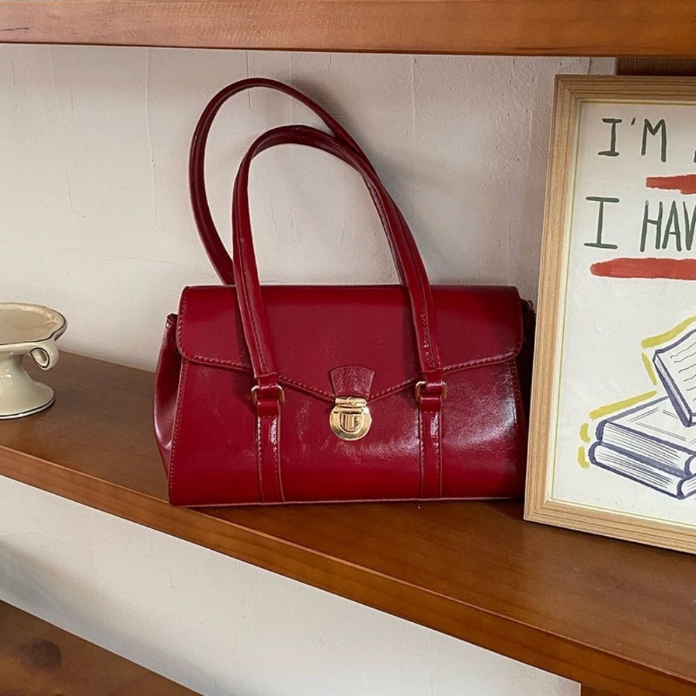 金具付き横長フラップバッグ|オフィスカジュアル レディース 通販【ミレジェネ】