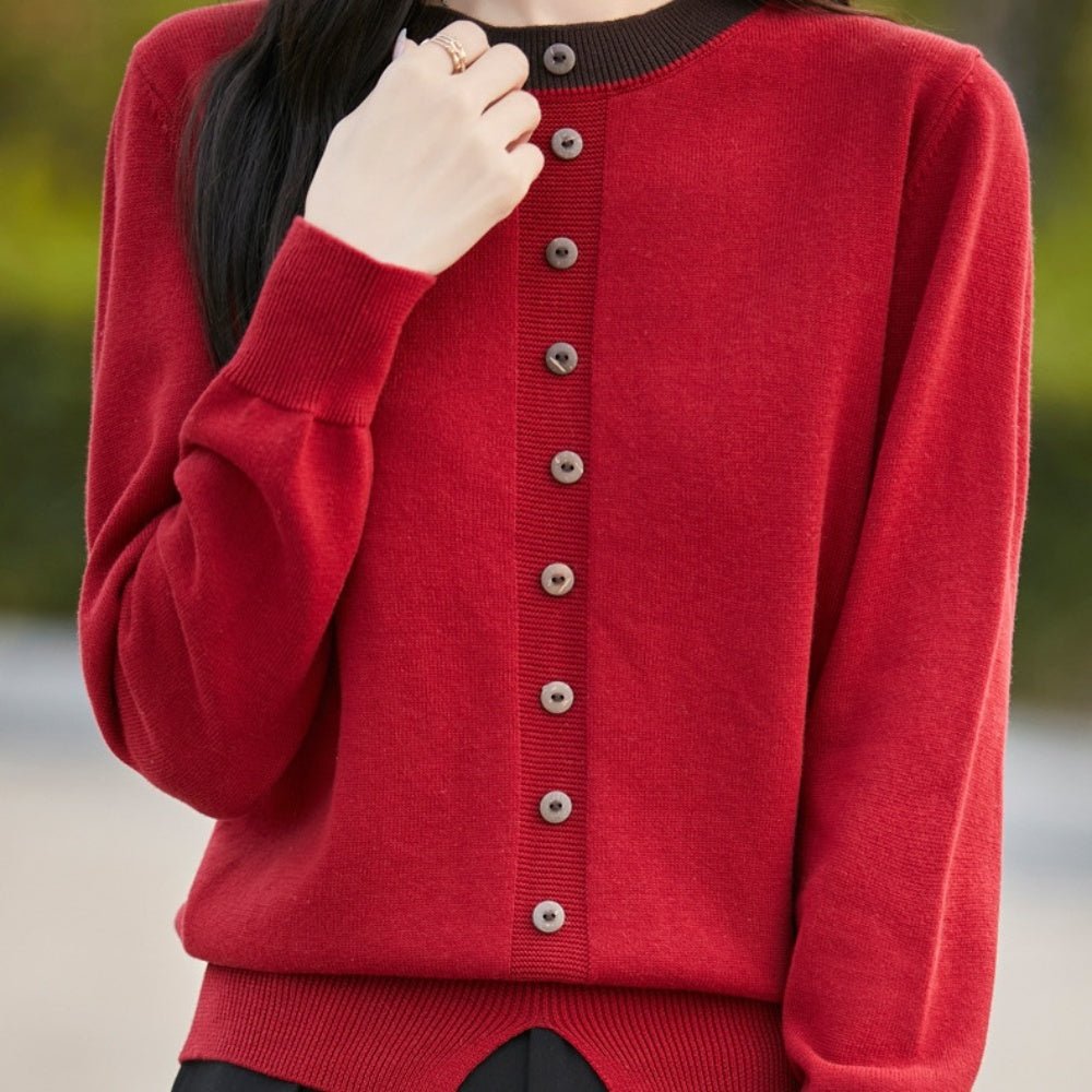 フロントスリットカーディガン風ニット|オフィスカジュアル レディース 通販【ミレジェネ】