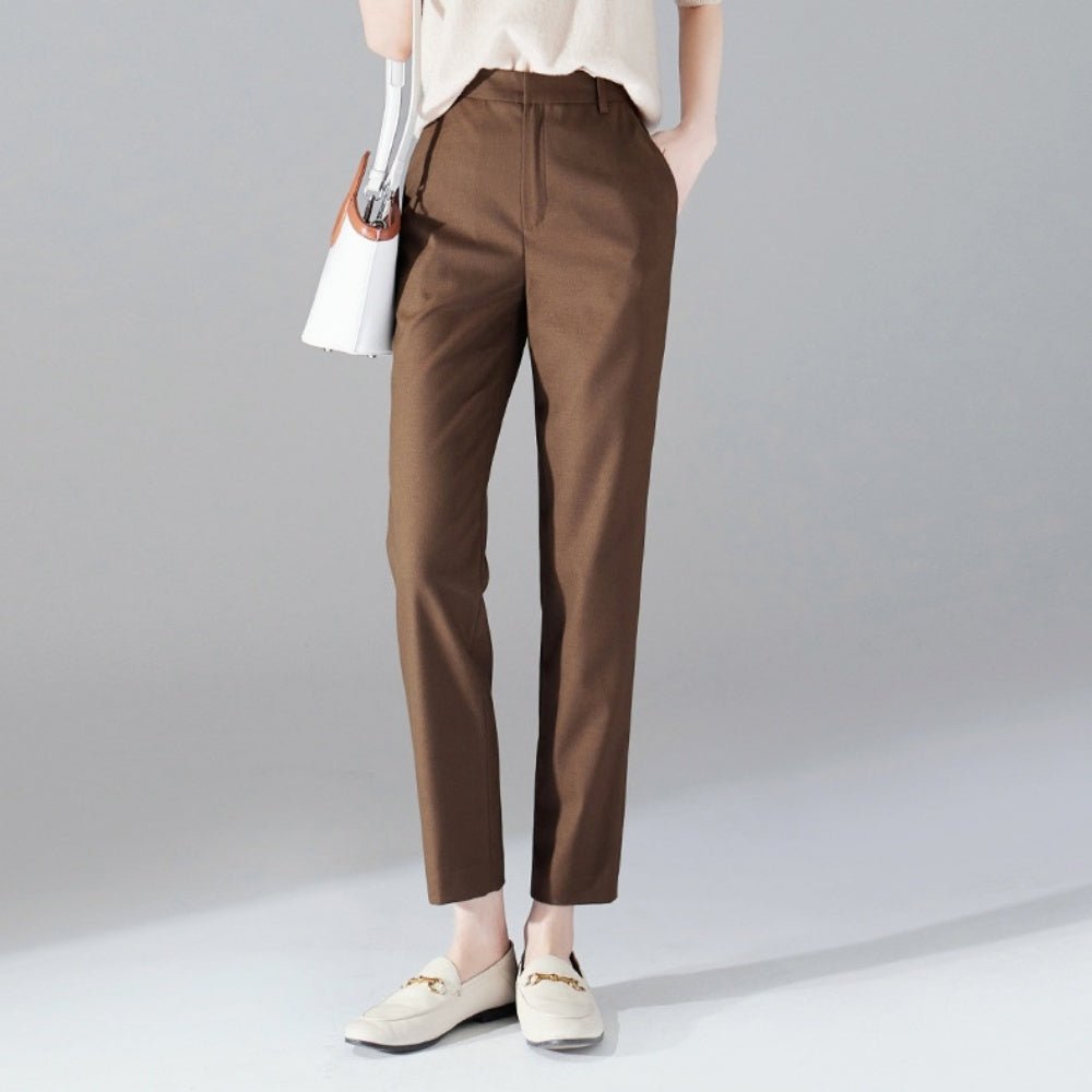 ハイウエストスリムクロップドパンツ|オフィスカジュアル レディース 通販【ミレジェネ】