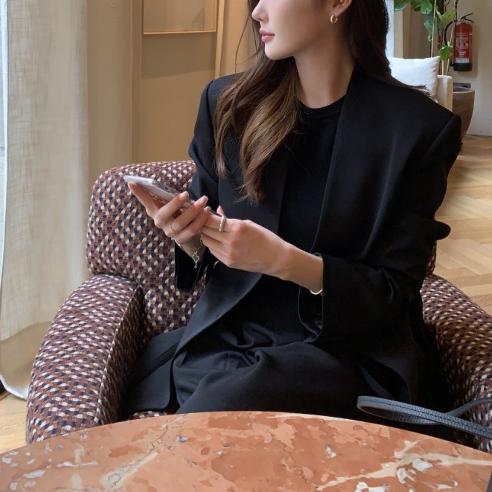 シンプルVネックジャケット|オフィスカジュアル レディース 通販【ミレジェネ】