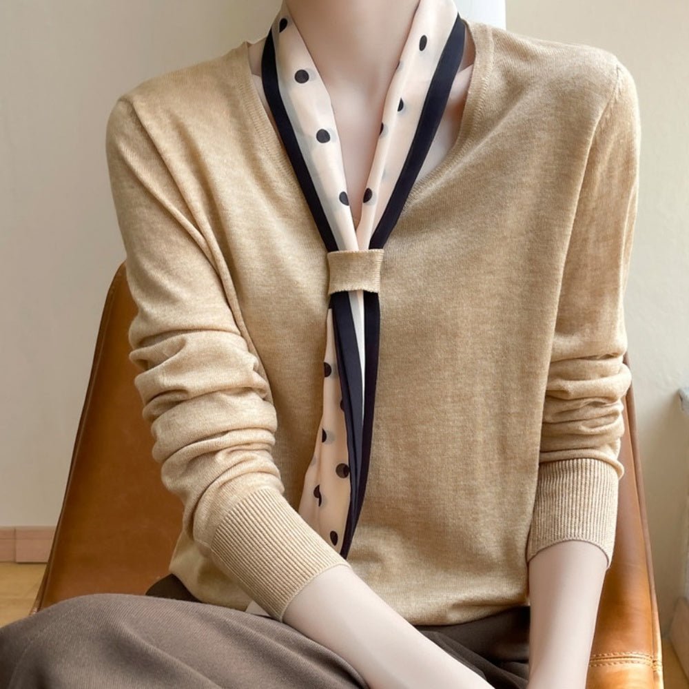 スカーフ付きニット|オフィスカジュアル レディース 通販【ミレジェネ】