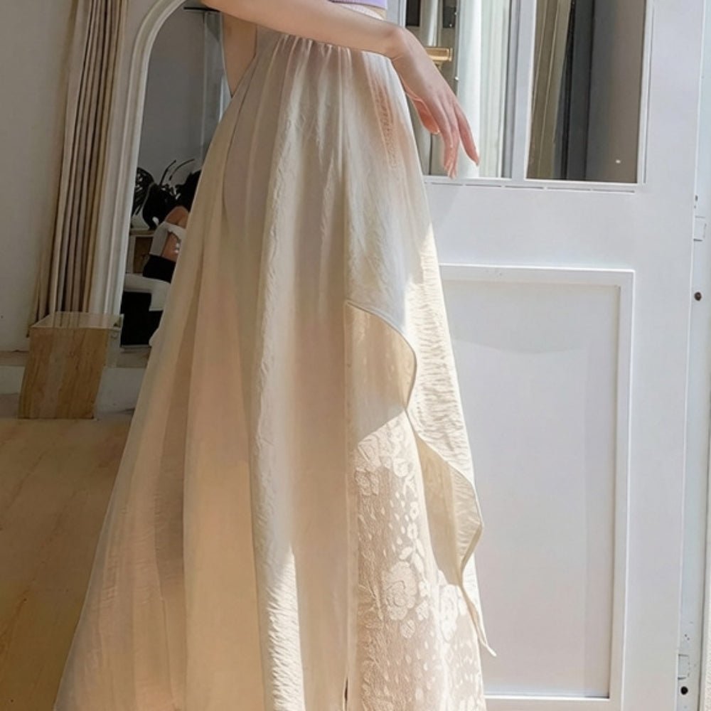 レースレイヤーイレヘムフレアスカート|オフィスカジュアル レディース 通販【ミレジェネ】