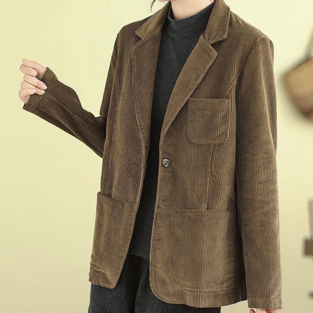 テーラードカラーコーデュロイジャケット|オフィスカジュアル レディース 通販 Millennial Generation【ミレジェネ】