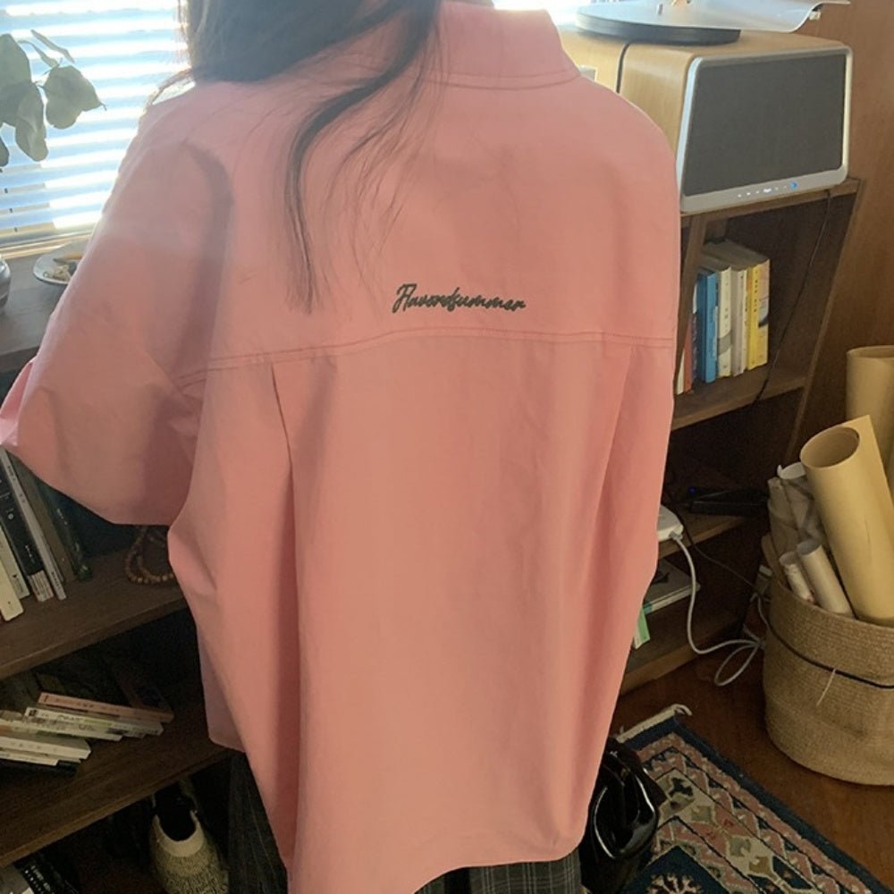 【ノーアイロン】バック刺繍ワイシャツ|オフィスカジュアル レディース 通販【ミレジェネ】
