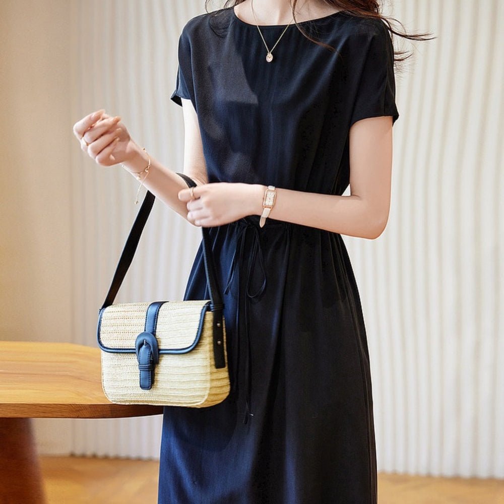 ウエスト切り替えリボンワンピース|オフィスカジュアル レディース 通販【ミレジェネ】