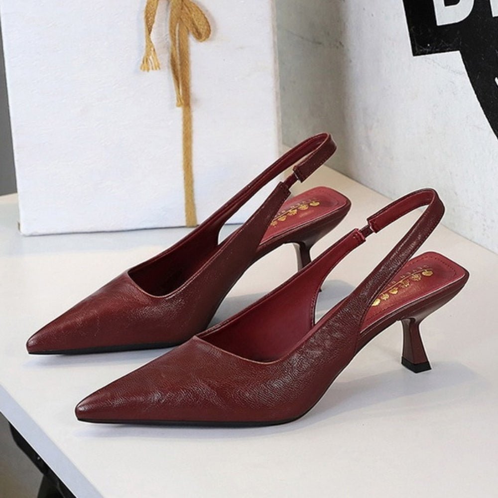 ポインテッドスリングバックパンプス|オフィスカジュアル レディース 通販【ミレジェネ】