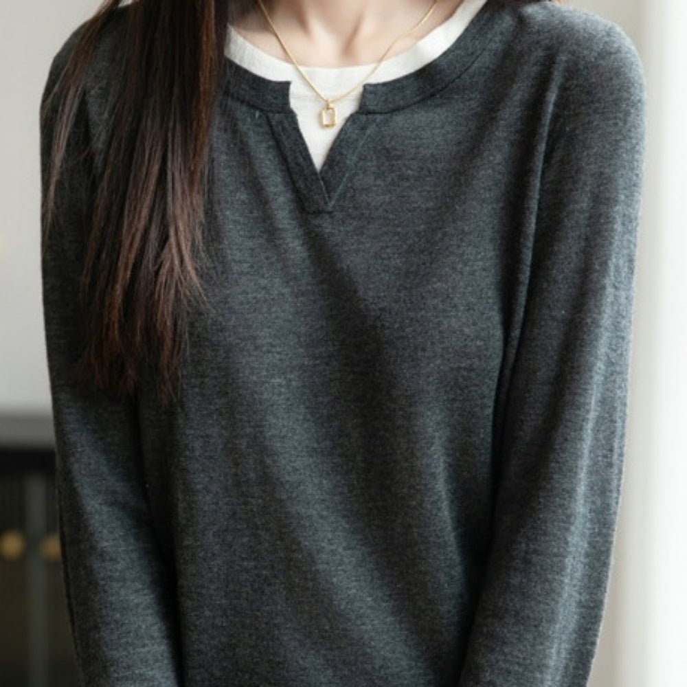 フェイクツーピースニット|オフィスカジュアル レディース 通販【ミレジェネ】