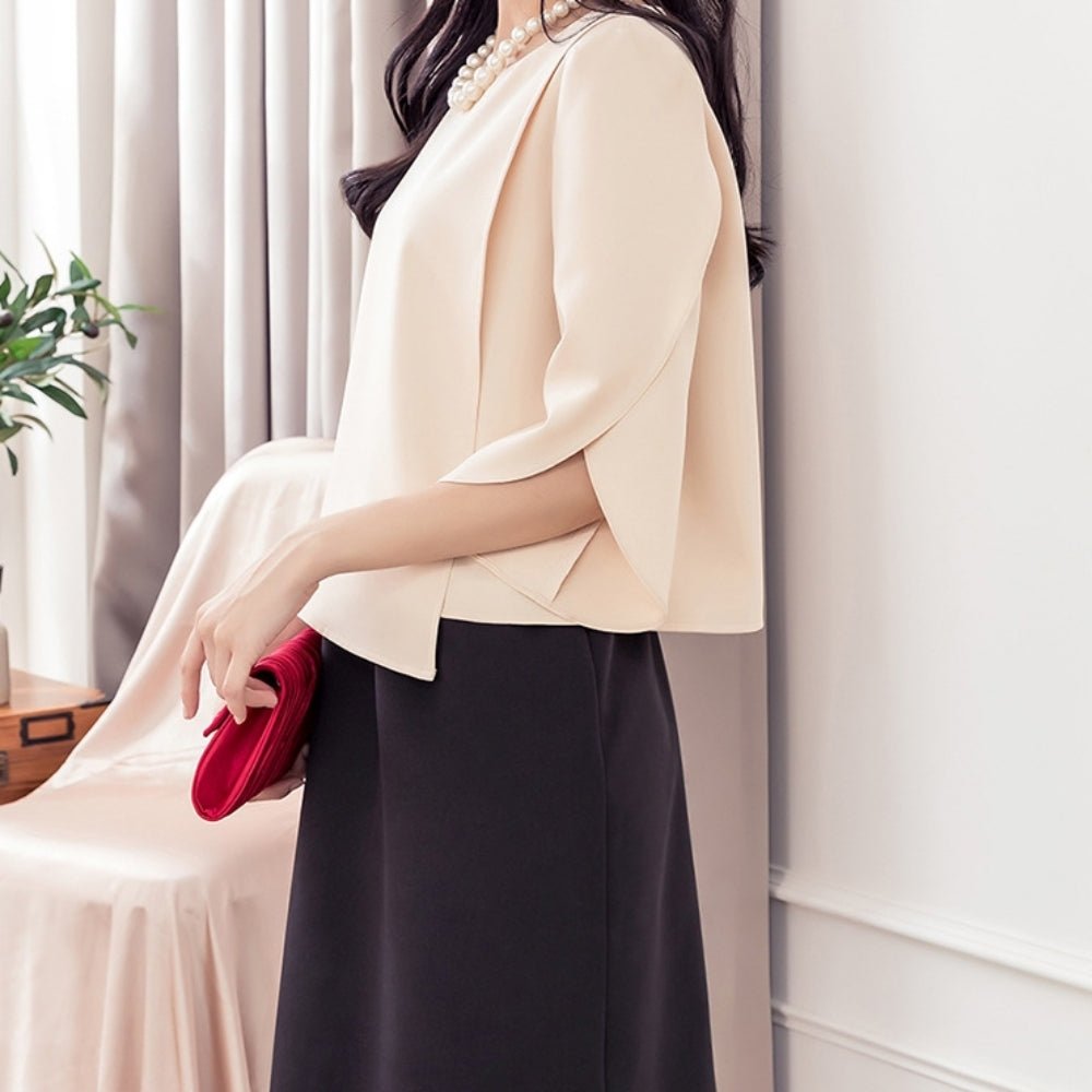 七分袖ツーピースドレス|オフィスカジュアル レディース 通販【ミレジェネ】