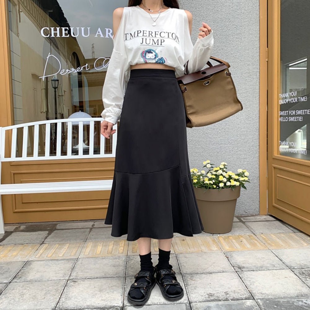 サイドスリットフィッシュテールスカート|オフィスカジュアル レディース 通販【ミレジェネ】