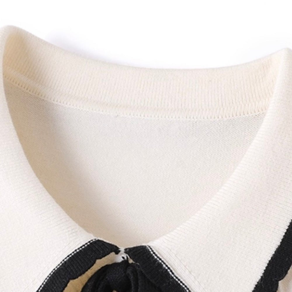 襟付きリボンニット|オフィスカジュアル レディース 通販【ミレジェネ】