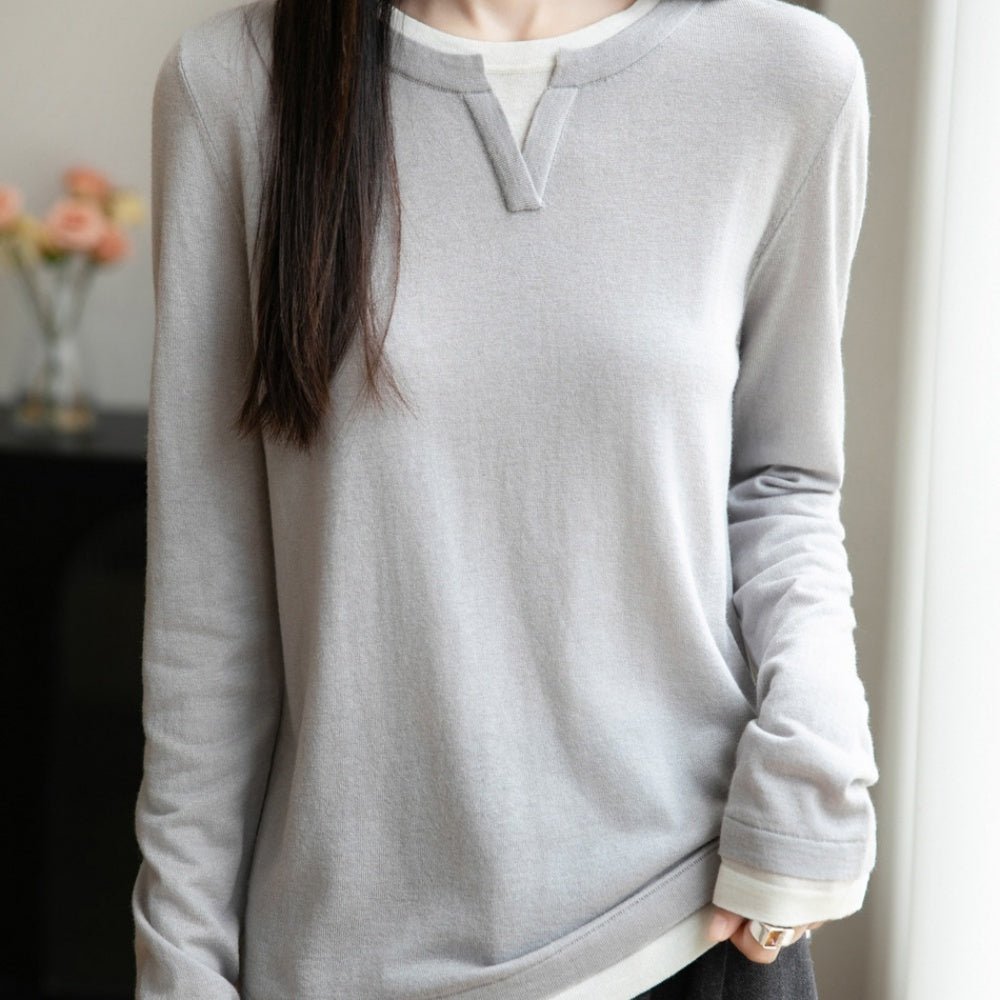 フェイクツーピースニット|オフィスカジュアル レディース 通販【ミレジェネ】