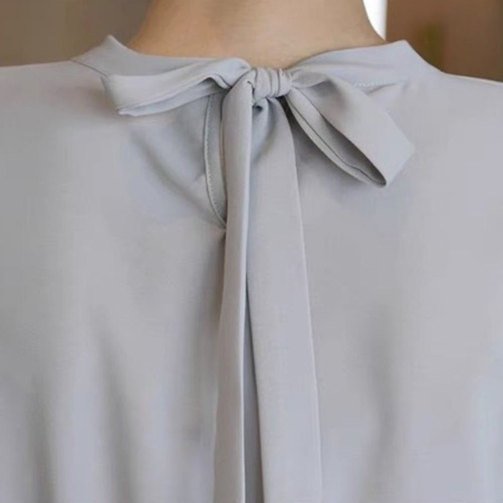 後ろリボンベルト付きプリーツワンピース|オフィスカジュアル レディース 通販【ミレジェネ】