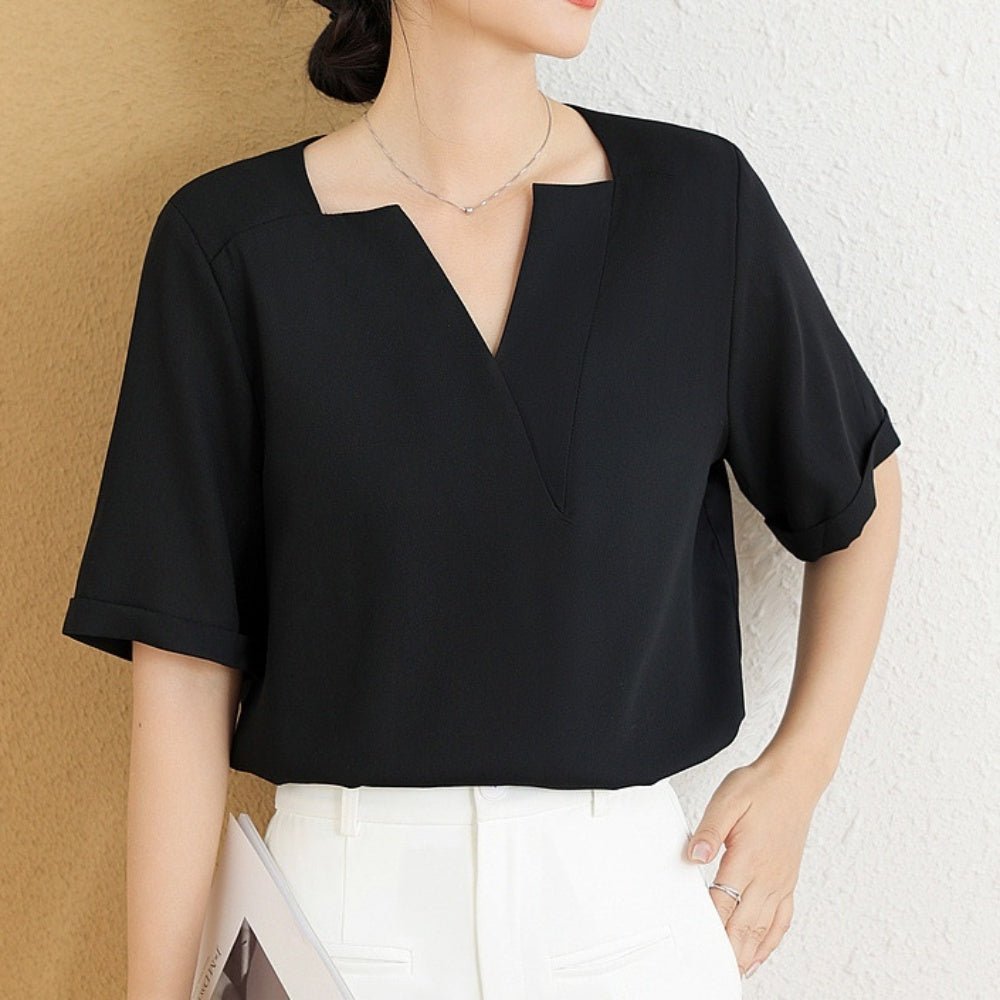 スキッパーカラートップス|オフィスカジュアル レディース 通販【ミレジェネ】