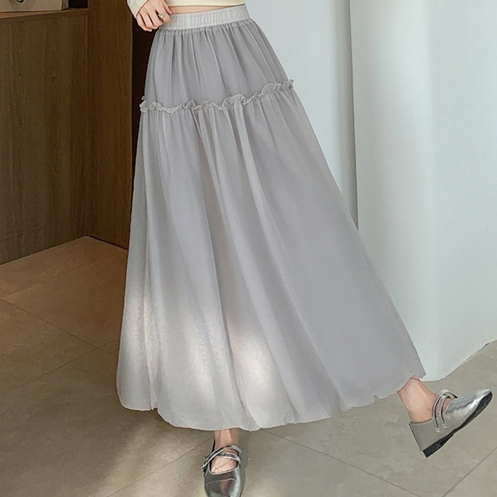 シフォンマキシバルーンスカート|オフィスカジュアル レディース 通販【ミレジェネ】