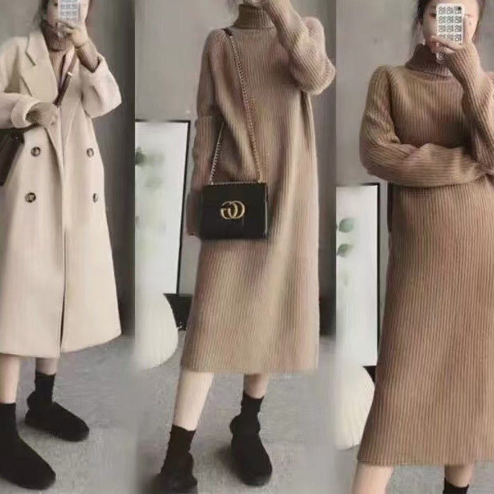 ハイネックロングニットワンピース|オフィスカジュアル レディース 通販【ミレジェネ】