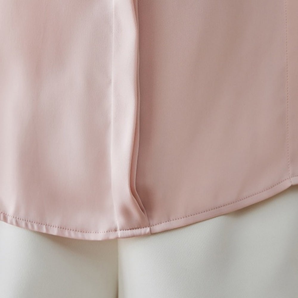 異素材切替パフスリーブブラウス|オフィスカジュアル レディース 通販【ミレジェネ】