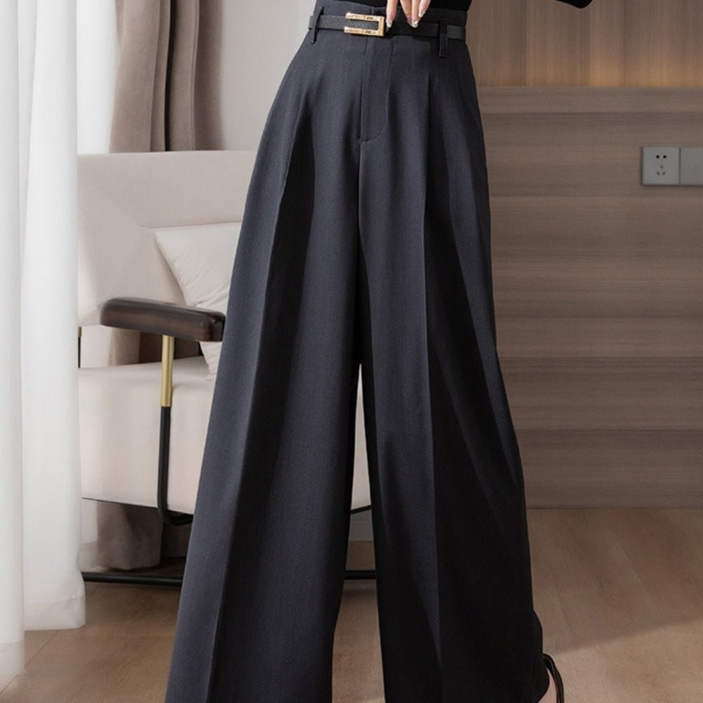 ハイウエストタック入りワイドパンツ|オフィスカジュアル レディース 通販【ミレジェネ】