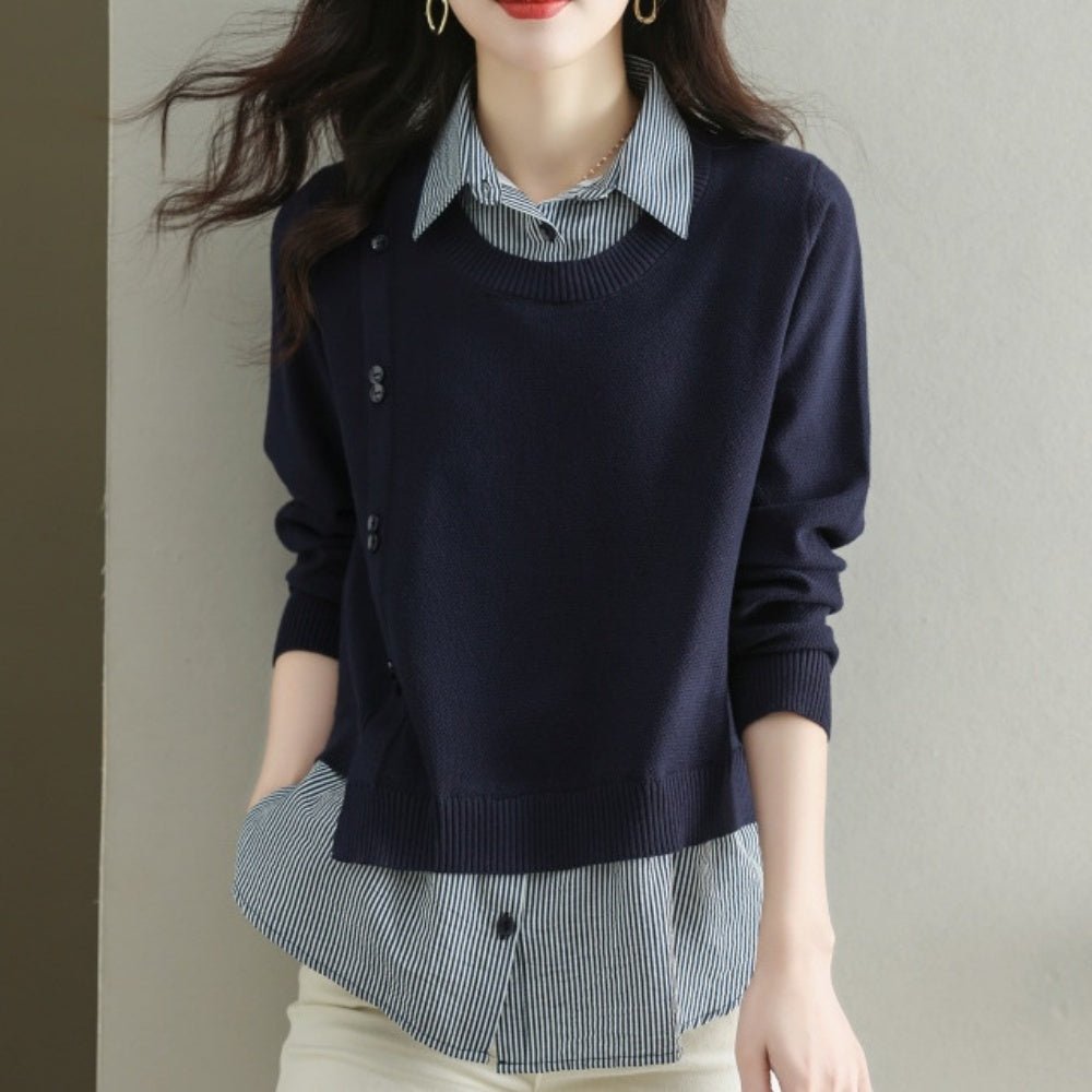 フェイクレイヤードニット|オフィスカジュアル レディース 通販【ミレジェネ】