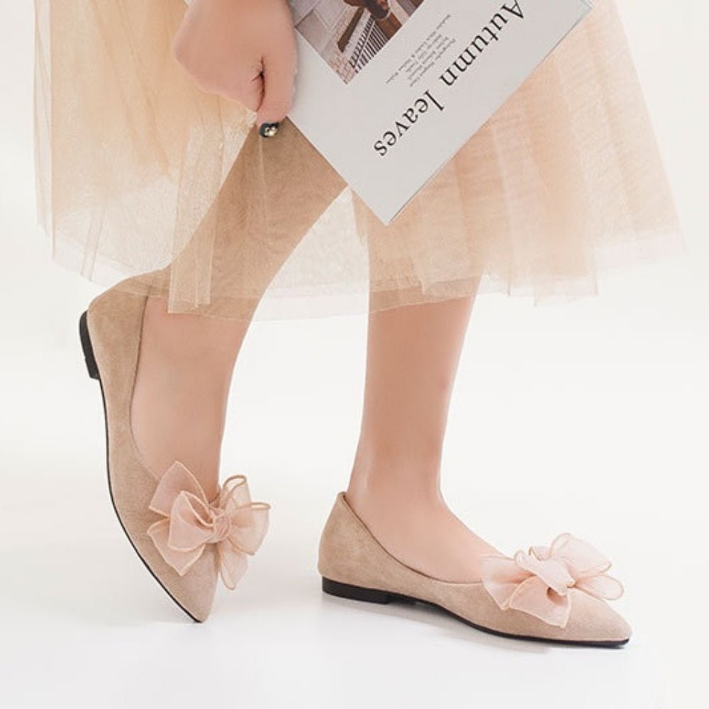 オーガンジーリボンフラットパンプス|オフィスカジュアル レディース 通販【ミレジェネ】