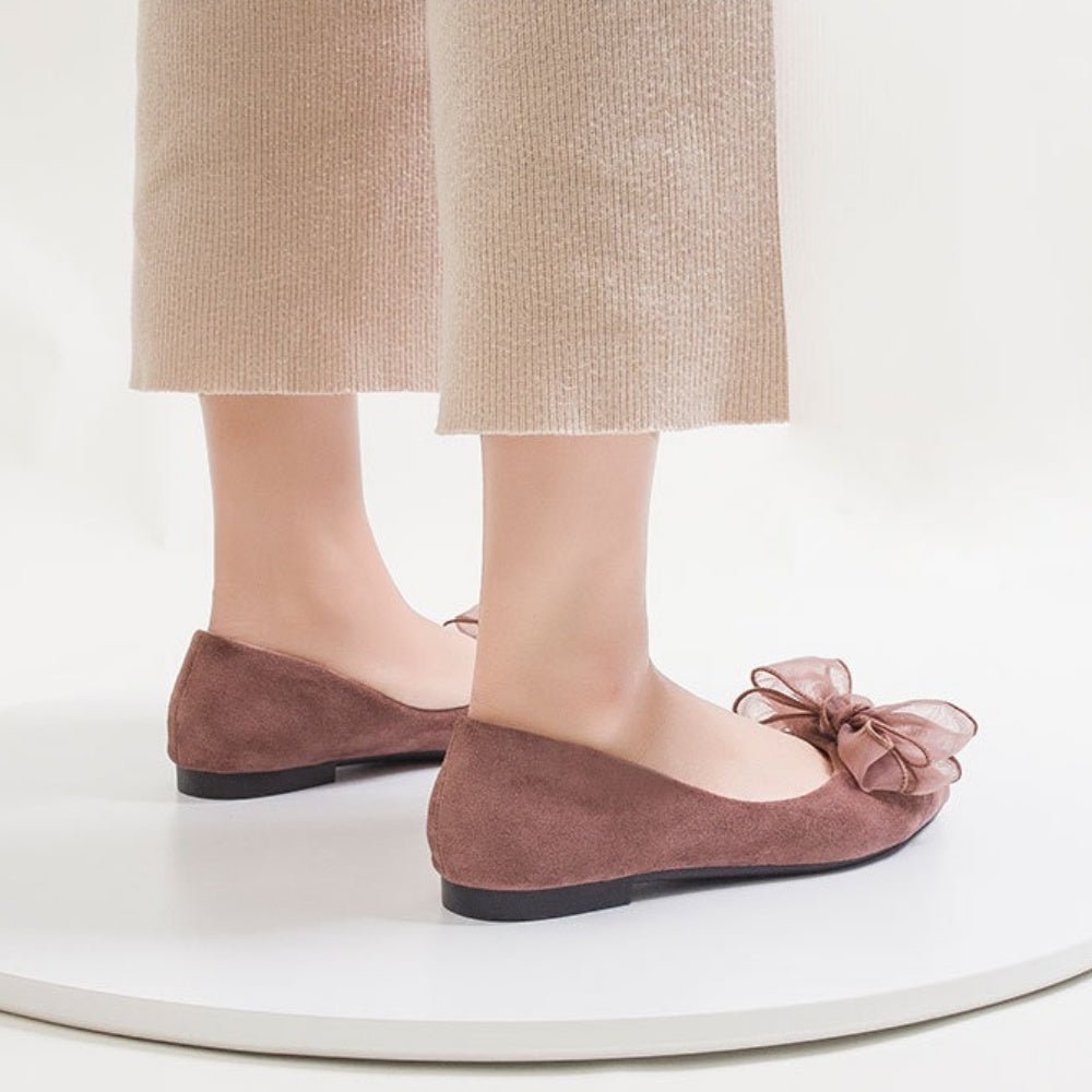 オーガンジーリボンフラットパンプス|オフィスカジュアル レディース 通販【ミレジェネ】
