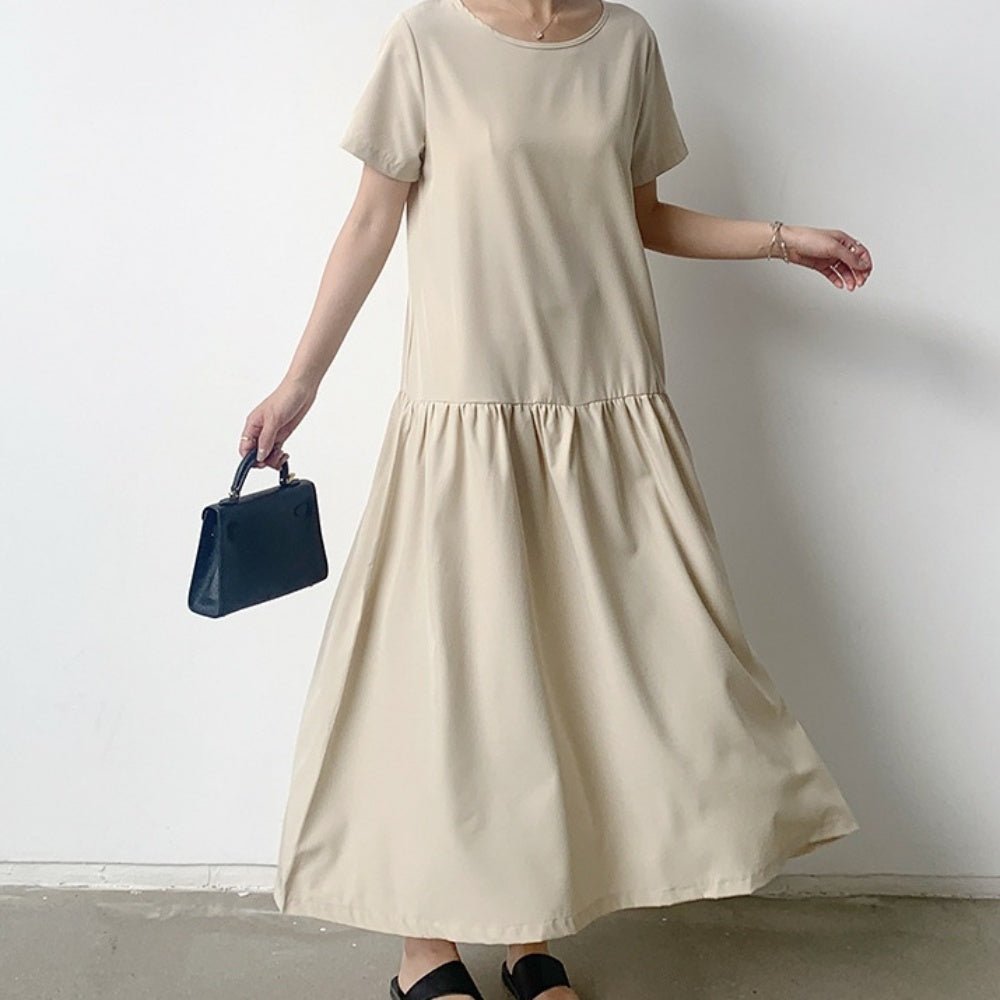 切り替えデザイン半袖ワンピース|オフィスカジュアル レディース 通販【ミレジェネ】