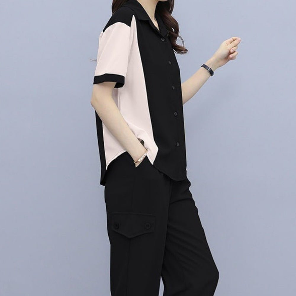 バイカラーシャツセットアップ|オフィスカジュアル レディース 通販【ミレジェネ】