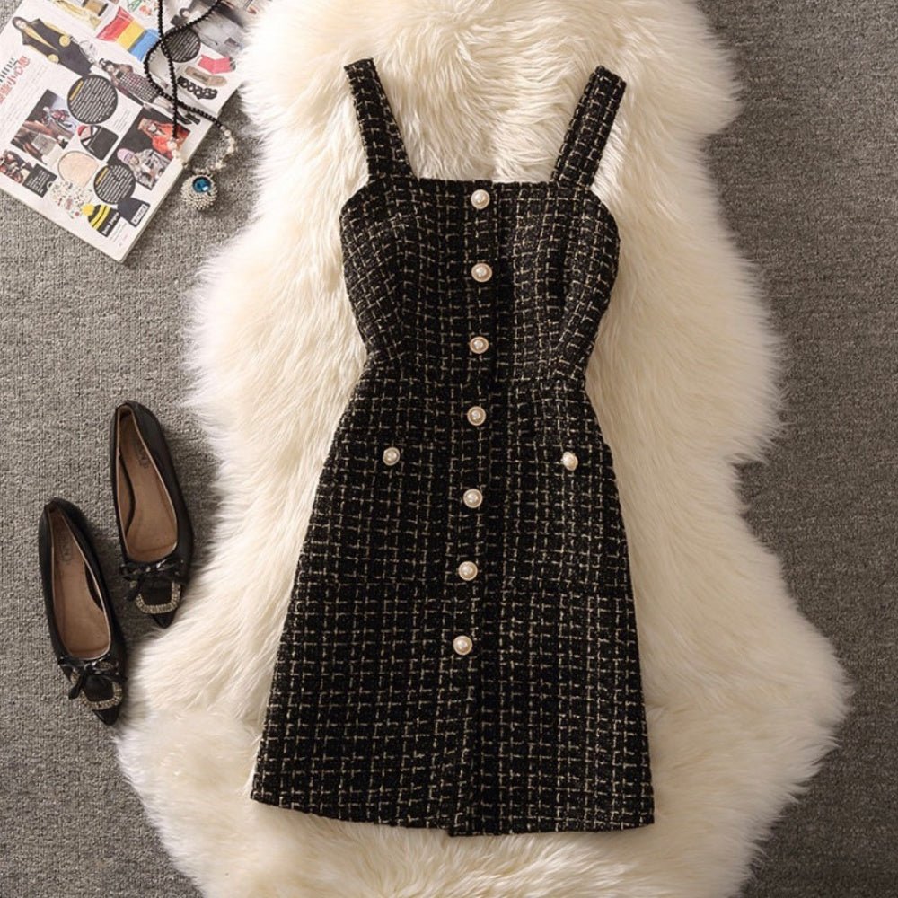 パールボタンツイードジャンパースカート|オフィスカジュアル レディース 通販【ミレジェネ】