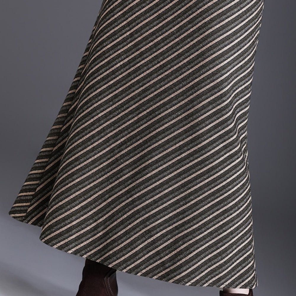 斜めストライプマーメイドスカート|オフィスカジュアル レディース 通販【ミレジェネ】