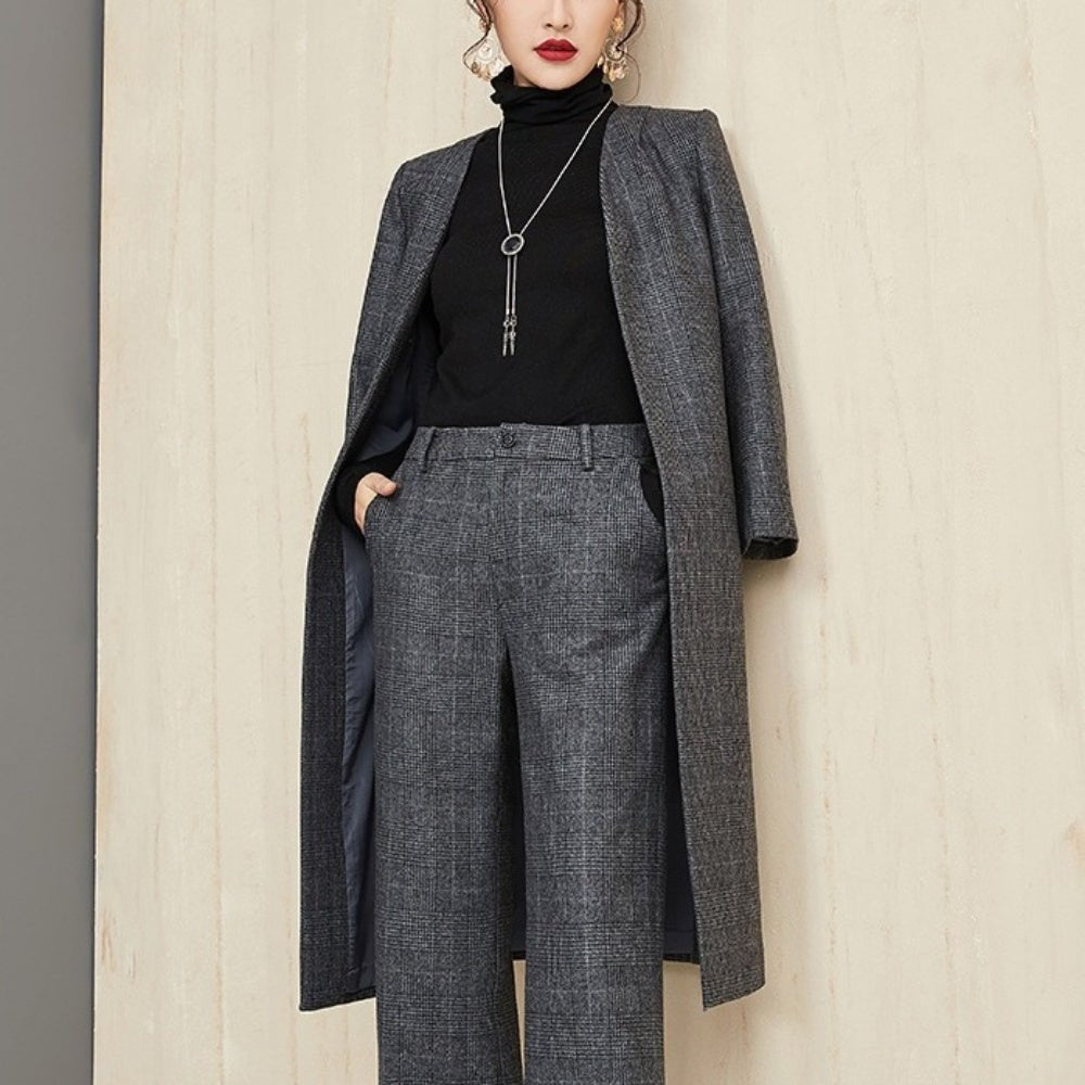 グレンチェック柄セットアップ|オフィスカジュアル レディース 通販【ミレジェネ】