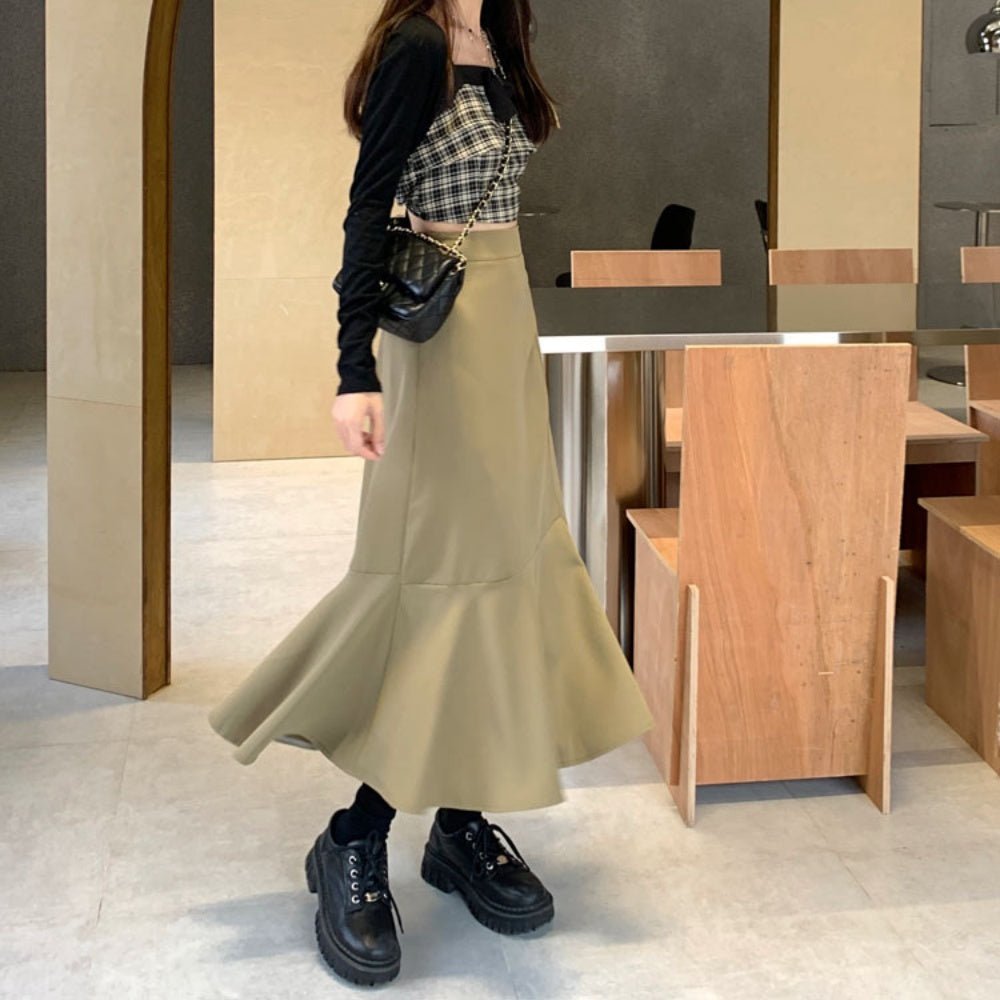 サイドスリットフィッシュテールスカート|オフィスカジュアル レディース 通販【ミレジェネ】