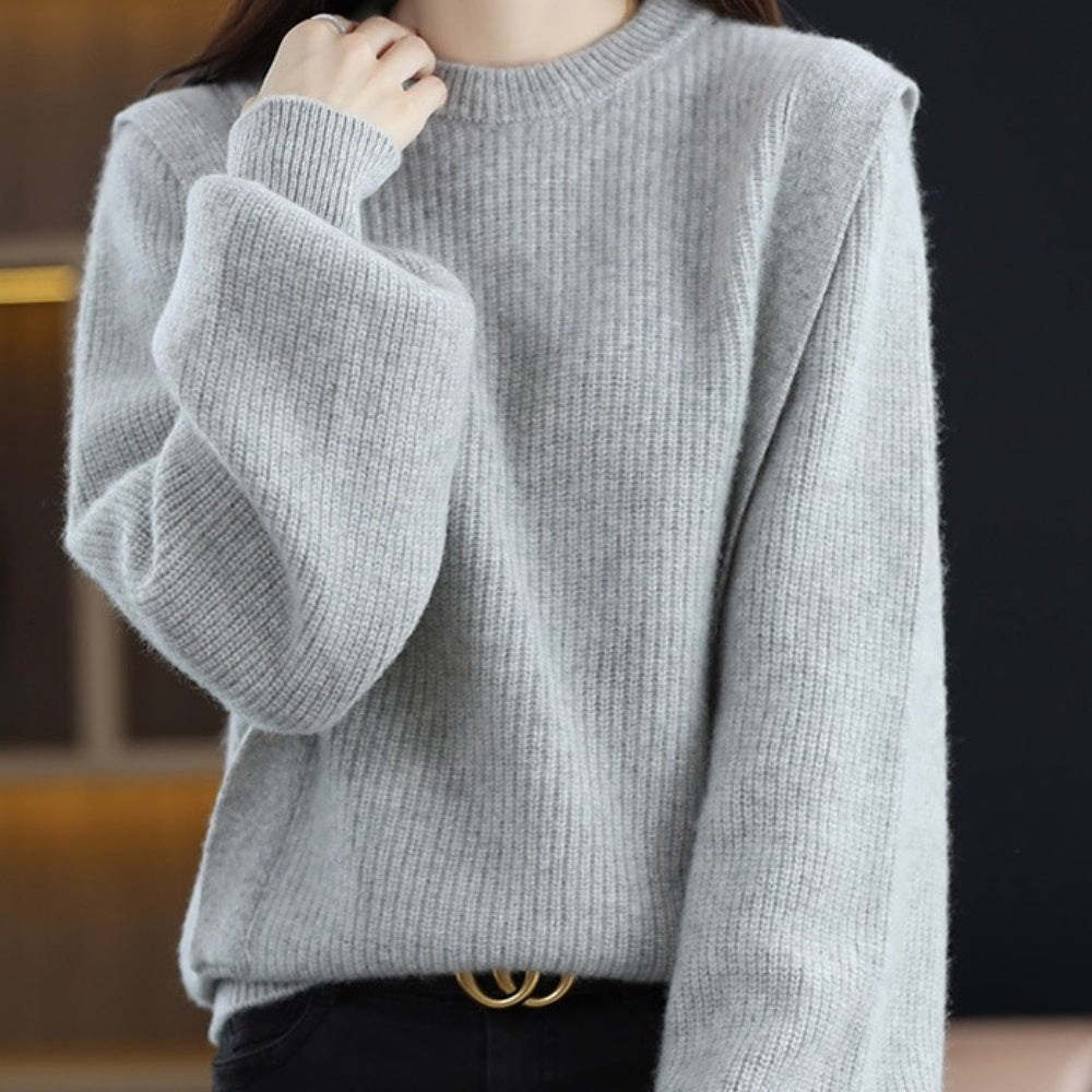 ラウンドネックプルオーバーセーター|オフィスカジュアル レディース 通販 Millennial Generation【ミレジェネ】