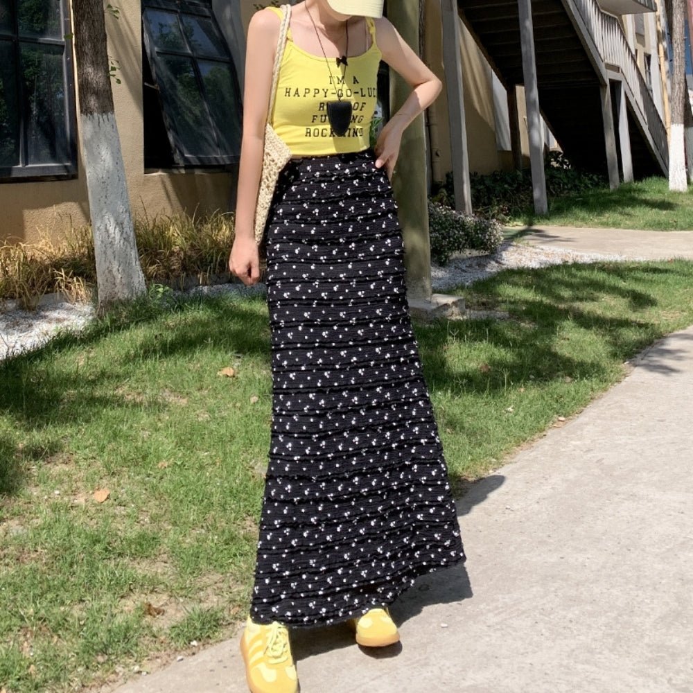 小花柄フリルマーメイドスカート|オフィスカジュアル レディース 通販【ミレジェネ】