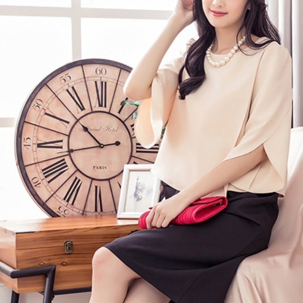 七分袖ツーピースドレス|オフィスカジュアル レディース 通販【ミレジェネ】