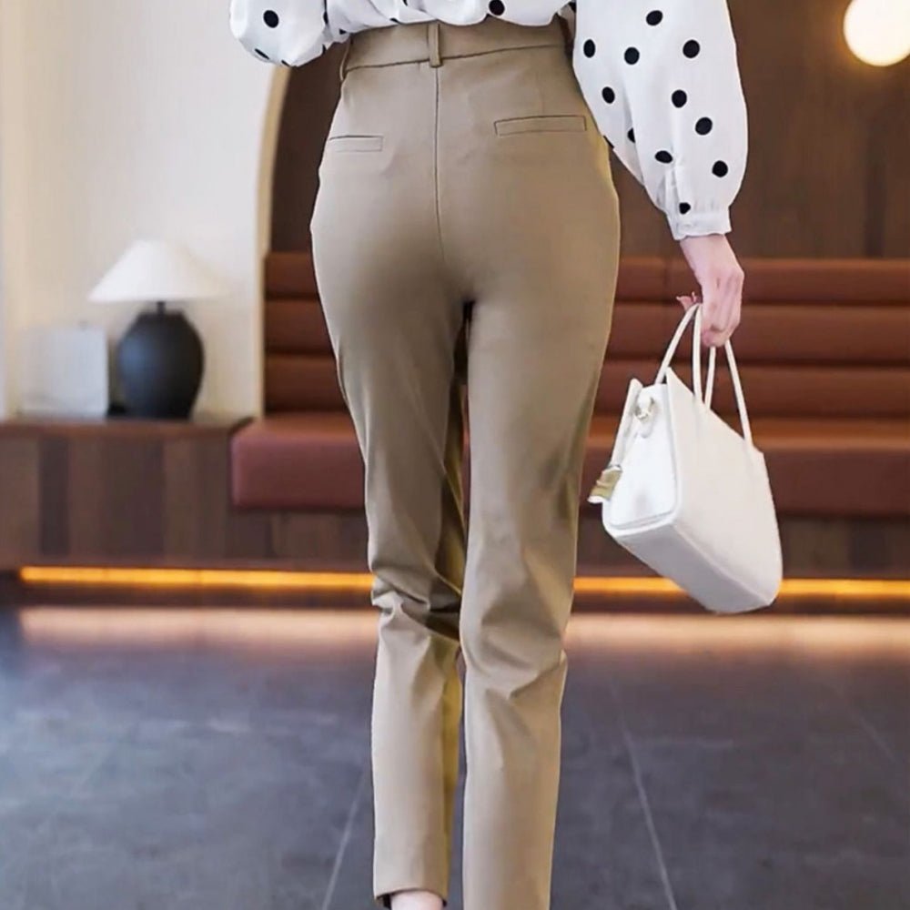 裾スリット入りストレートパンツ|オフィスカジュアル レディース 通販【ミレジェネ】