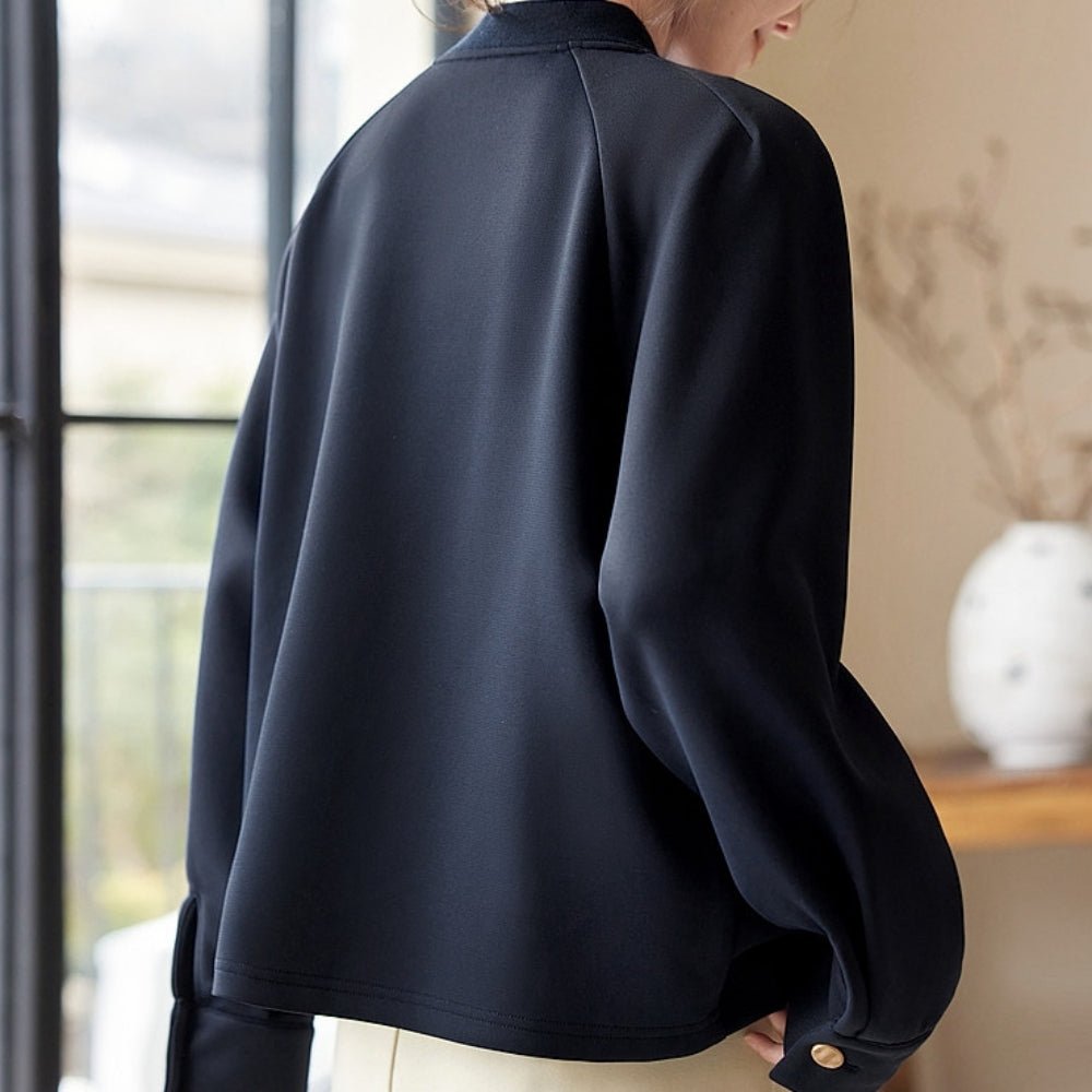 スタンドカラーラグランスリーブジャケット|オフィスカジュアル レディース 通販【ミレジェネ】