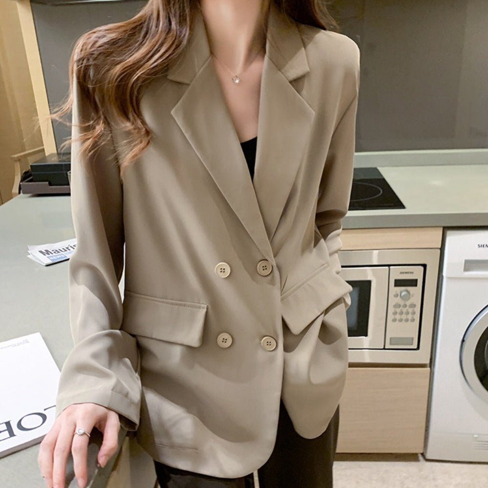 ポケットモチーフダブルボタンジャケット|オフィスカジュアル レディース 通販【ミレジェネ】