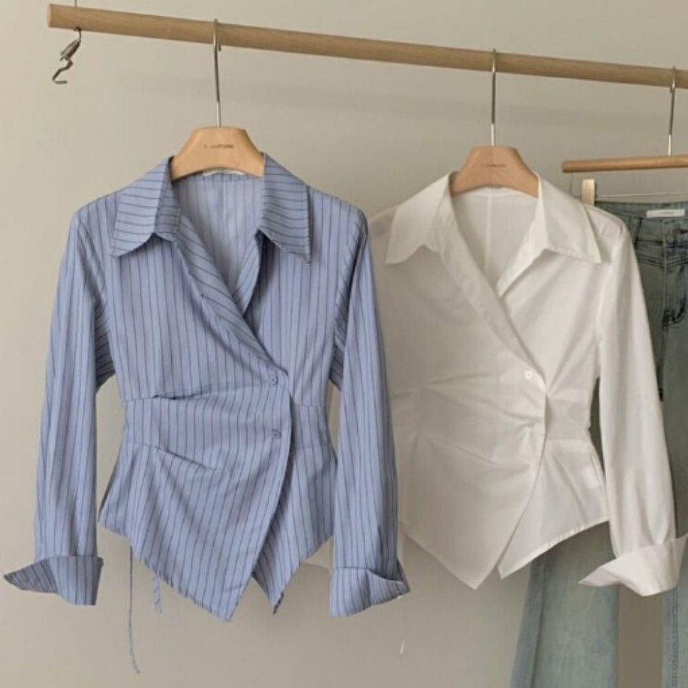 ウエストシェイプシルエットシャツ|オフィスカジュアル レディース 通販【ミレジェネ】