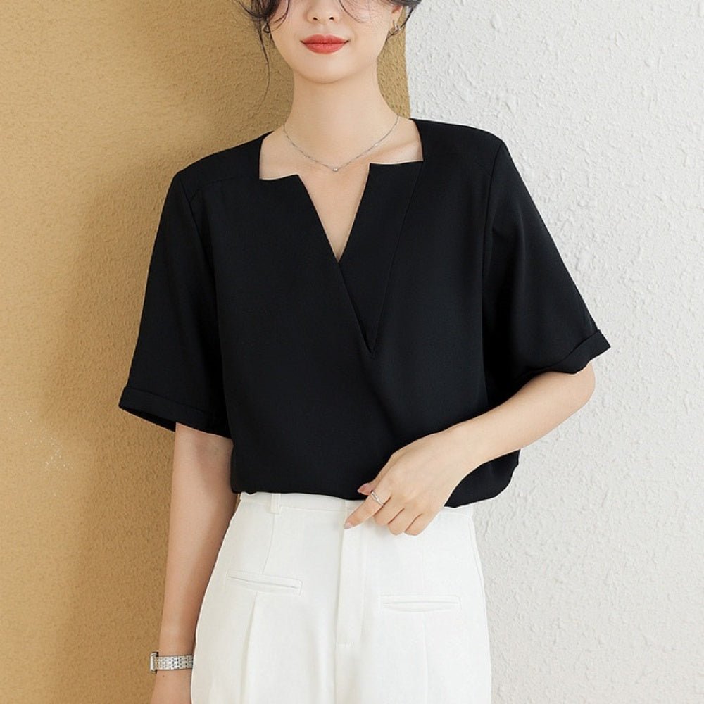 スキッパーカラートップス|オフィスカジュアル レディース 通販【ミレジェネ】