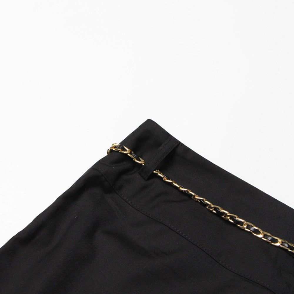 チェーンベルト付きストレートパンツ|オフィスカジュアル レディース 通販【ミレジェネ】