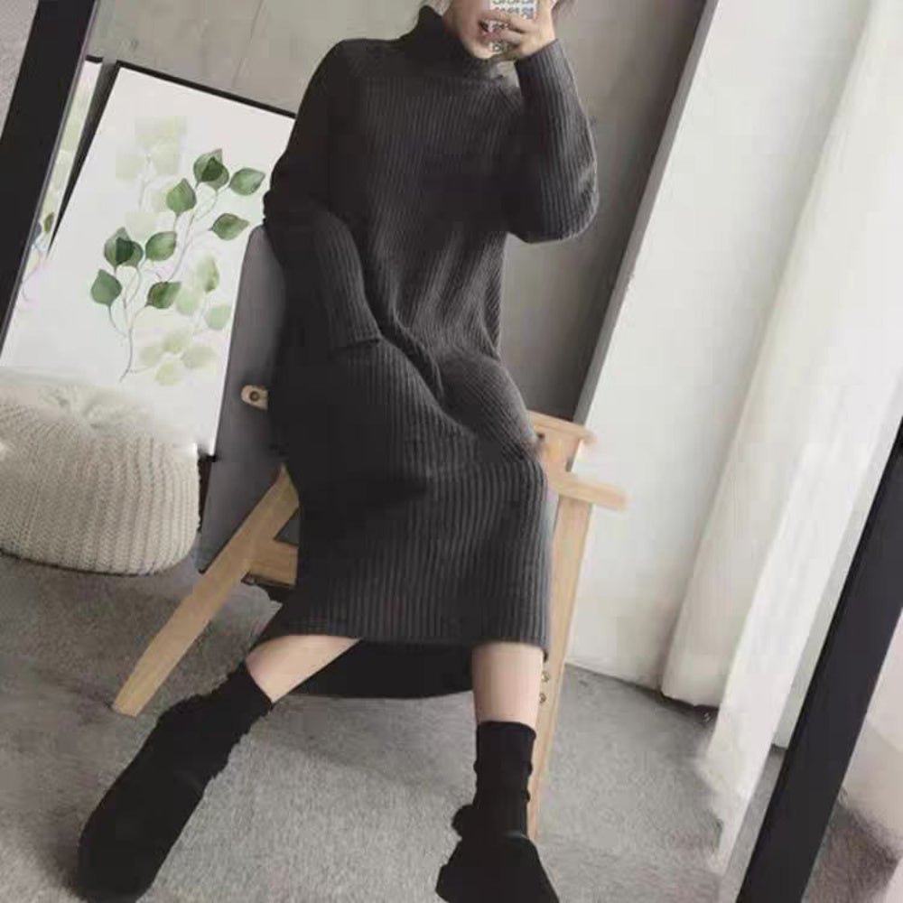 ハイネックロングニットワンピース|オフィスカジュアル レディース 通販【ミレジェネ】