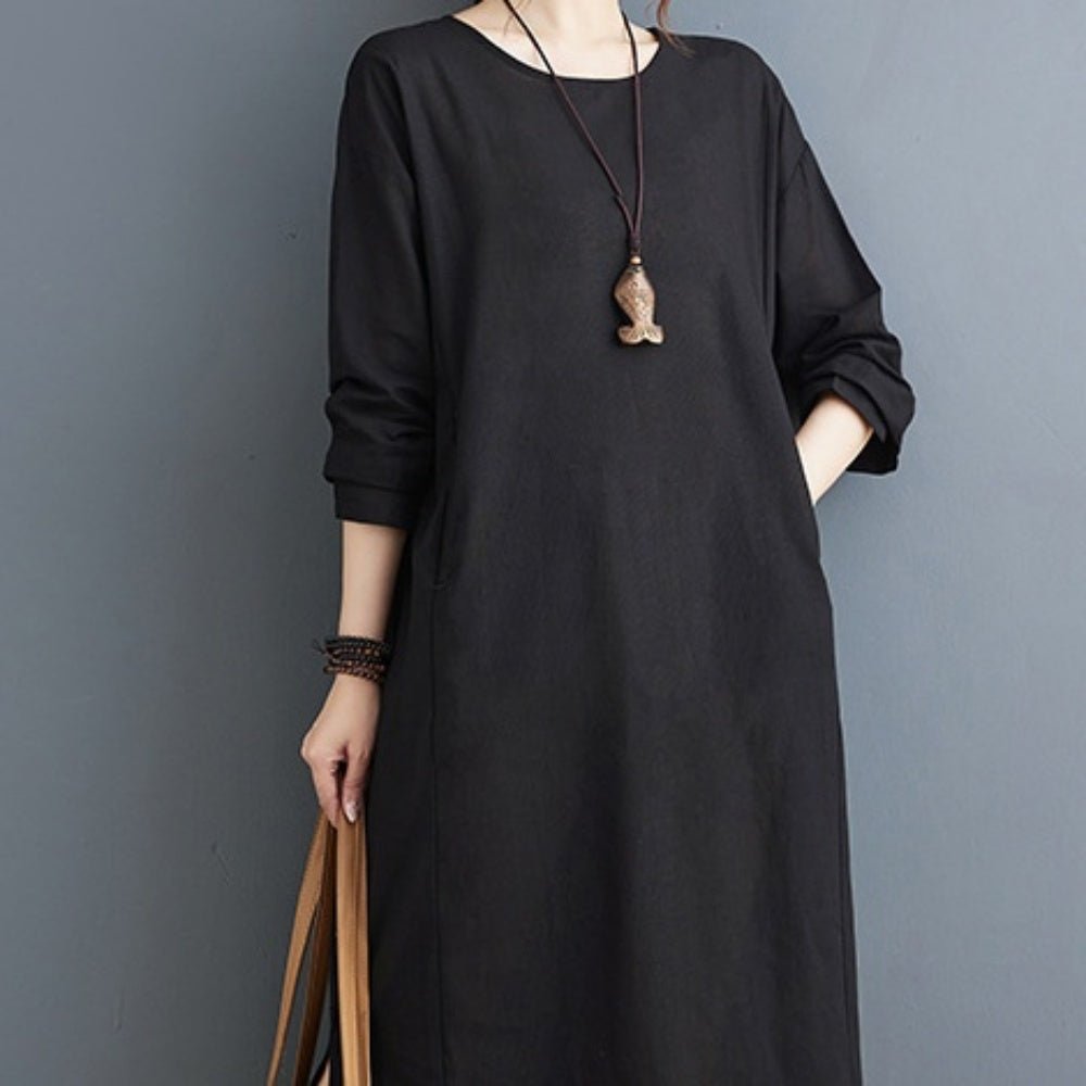 クルーネックルームワンピース|オフィスカジュアル レディース 通販【ミレジェネ】