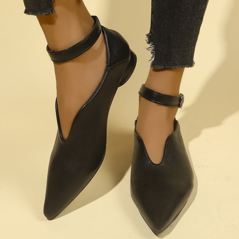 アンクルストラップポインテッドトゥパンプス|オフィスカジュアル レディース 通販【ミレジェネ】